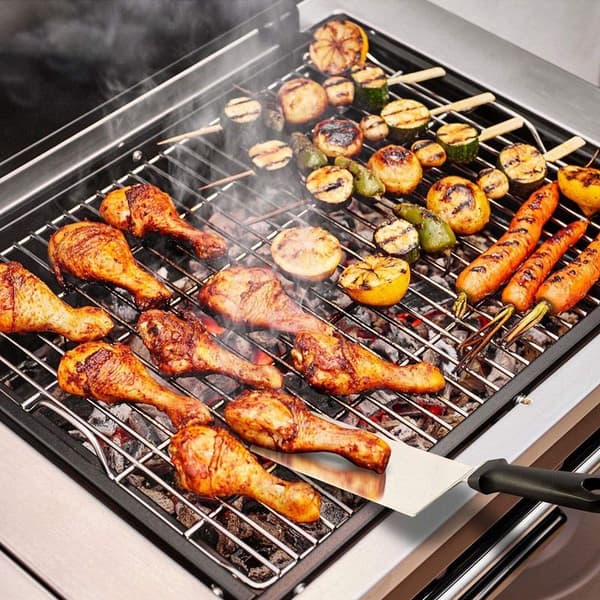 Grillspadar, Spatelset i Rostfritt Stål, Tillbehörsset för Professionell BBQ-Häll för Teppanyaki