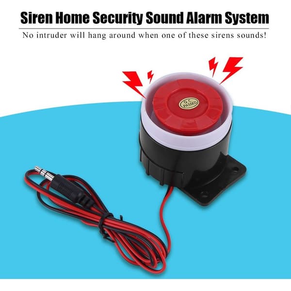 DC 12V Mini Trådbunden Siren Horn 110 dB Hemmasäkerhet Ljudlarmsystem