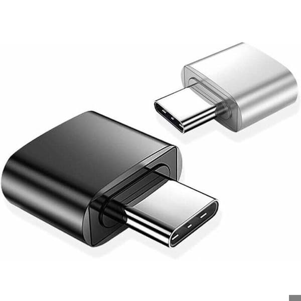 USB-C til USB-A adapter, 2-pak, Type-C konverter kompatibel med MacBook, opladning og data til smartphone