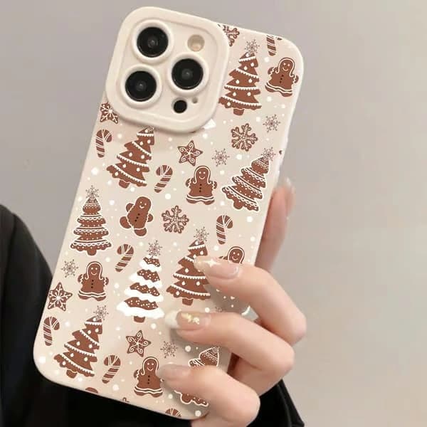 Telefoncover - Jul - TING - Juletelefoncover - Fald - Sikkert - Træ - Kompatibel med Iphone 16plus 16plus