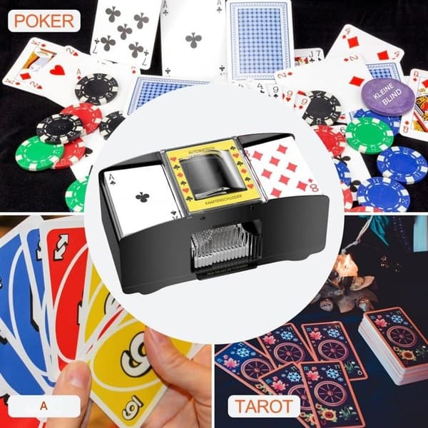 Kortseparator - Elektronisk kortblander - Plastikkortseparator - Velegnet til UNO, Poker