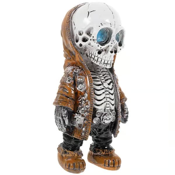 Bardekoration Skelettstaty Halloweenfest Hård Orange Prydnad 1-pack