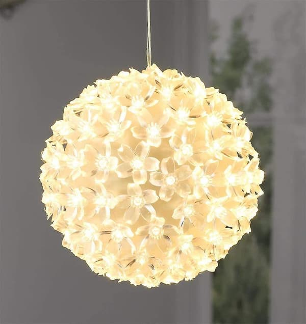 100 LED lyskule varmhvit juledekorasjonskule julelys ca. 15 cm (LGL)