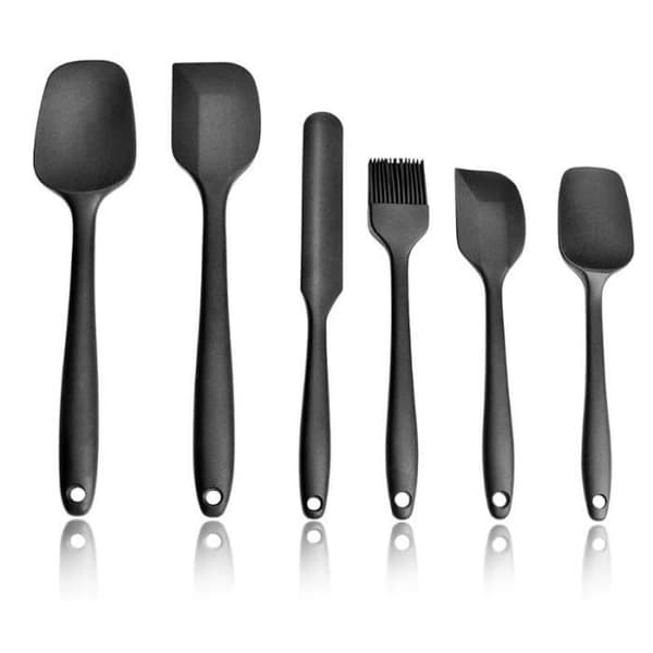 Silikonslev - Köksredskap - Svart - Ergonomisk - Non-stick - Multifunktionell