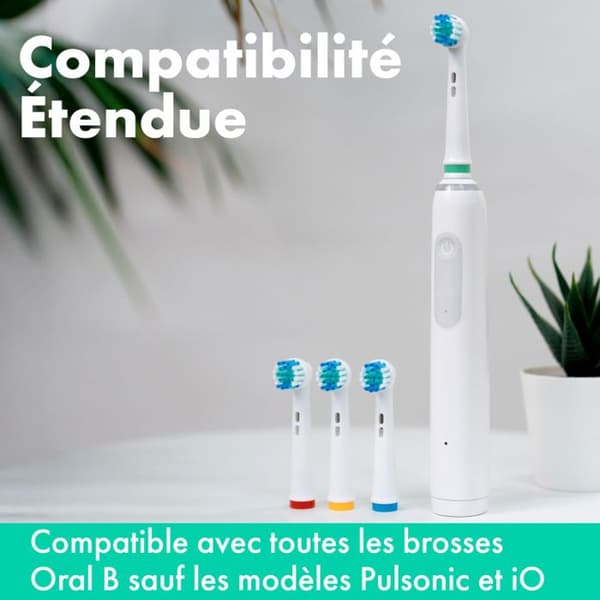Kompatibla Oral-B Borsthuvuden, 4-pack - Premiumkvalitet, Förbättrat Plackskydd