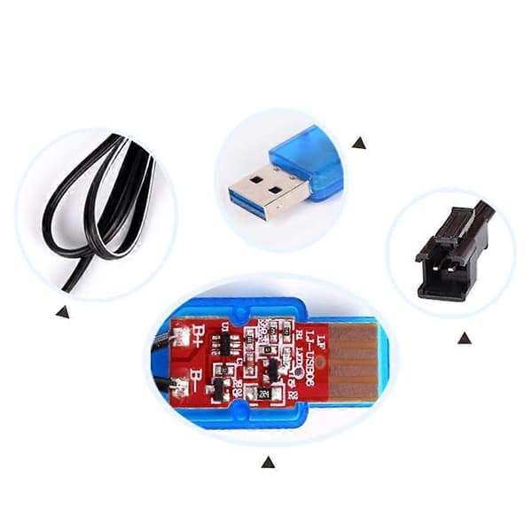 3.7V Batteri USB Oplader SM til RC Helikopter Quadcopter Legetøjsbil Model Lastbil Oplader Reservedele til Elektrisk Legetøj Blå