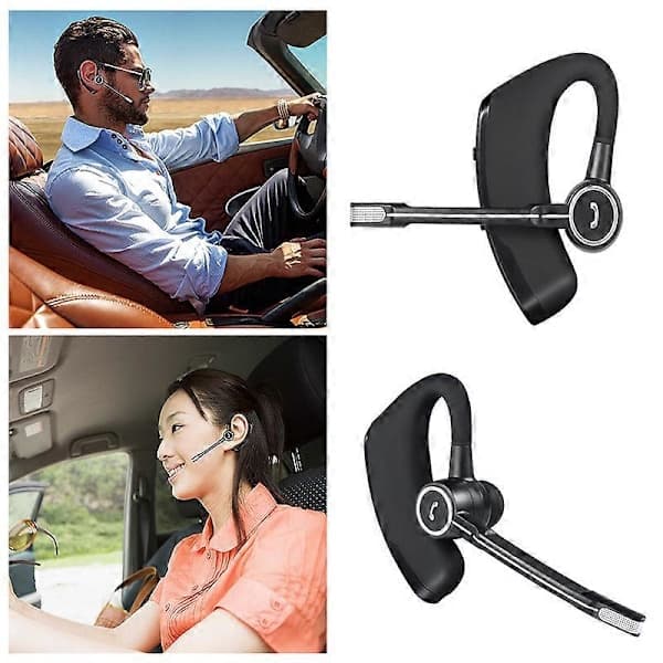 Trucker Trådlöst Headset Bluetooth 5.1 Hörsnäcka Dubbel Mikrofon Brusreducerande Hörlurar