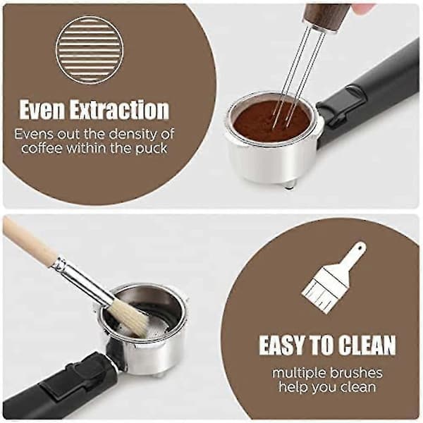 6 delar espressorörborstset espressborstkit espressotillbehör espresso