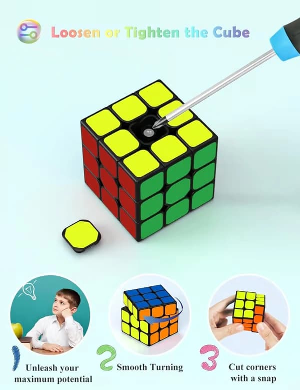 Speed Cube, Original Speed Cube Super-Holdbar Sticker med Levende Farver