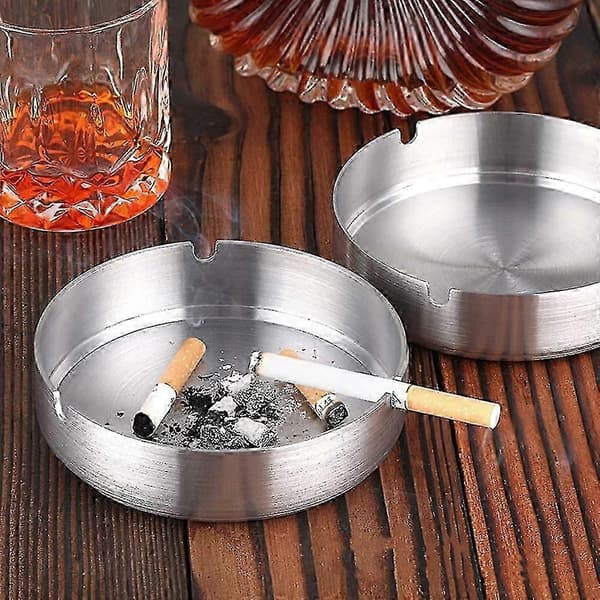 Askkoppar, 2 st cigarettaskkopp, cigarraskkopp i rostfritt stål för utomhus och hem