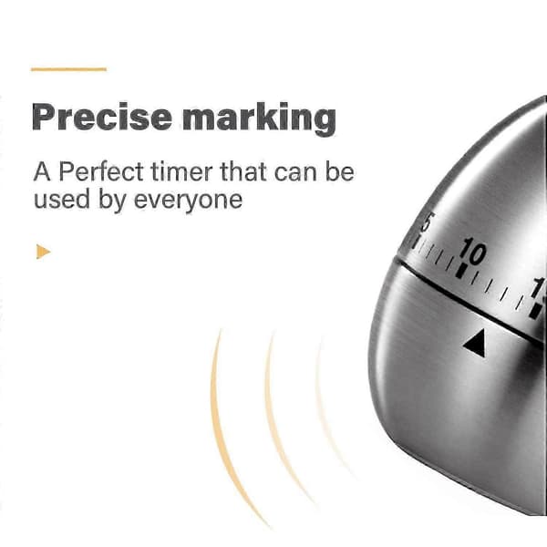 For 2024 Kjøkkentimer i rustfritt stål: 60-minutters vanntett timer for matlaging og baking, eggetimer for presis timing
