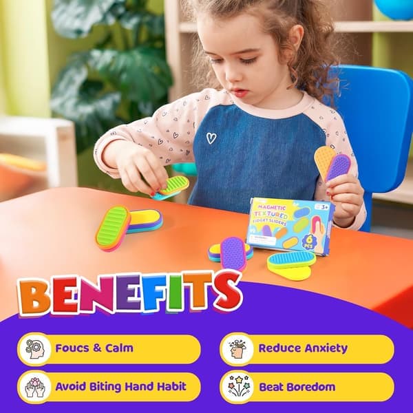 Magnetiske silikon-fidget-sliders – Sensorisk stresslindring for autisme og angst, for barn og voksne