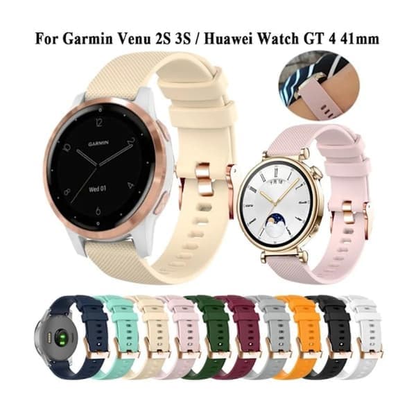 18mm 20mm armbånd til Garmin Smartwatch, erstatningsarmbånd grå 20mm bredde grå grå 20mm bredde Grey 20mm Width