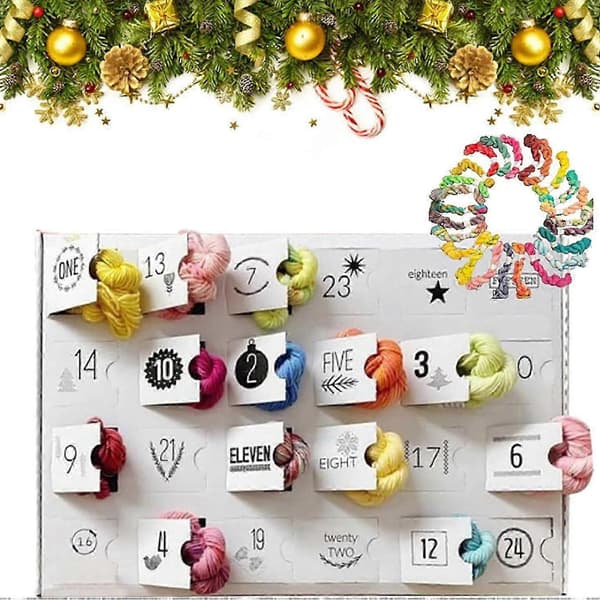 2026 Garn Adventskalender Garn Blindboks Jule Blindboks 24-dagers nedtelling