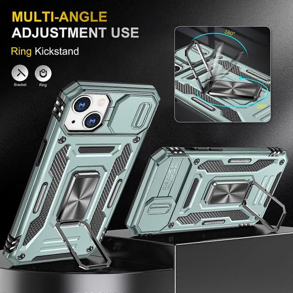 Armor PC + TPU Kamerabeskyttelsescover (til iPhone 15 Plus)