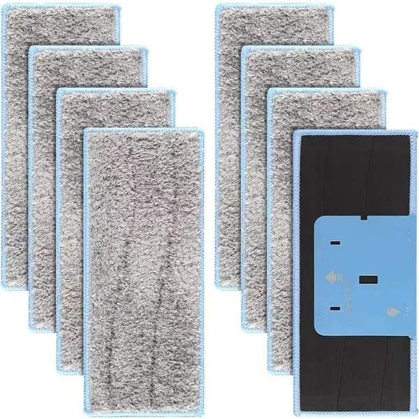 Pakke med 8 vaskbare moppepuder til iRobot Braava Jet M6134, vaskbare moppepuder til iRobot Braava M6, genanvendelige moppepuder