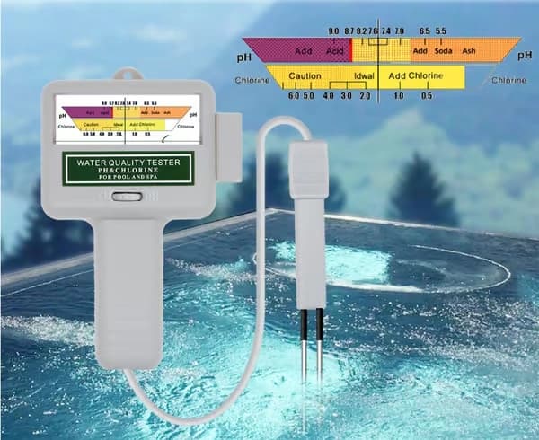 Elektronisk klor- og pH-tester til swimmingpools - Vandkvalitetsmåler