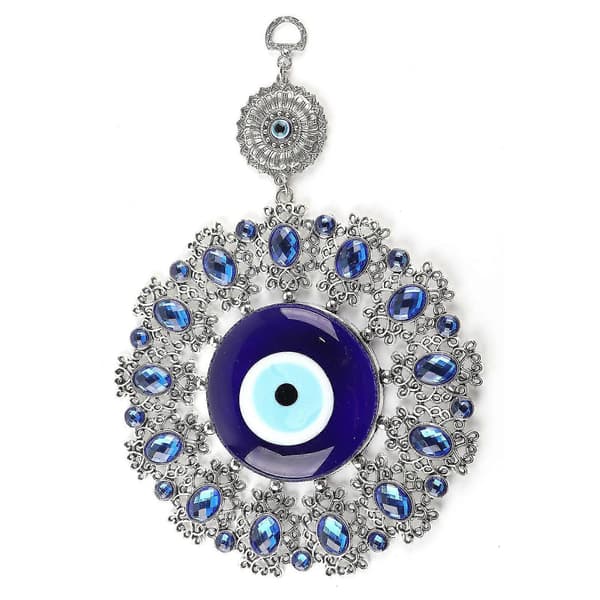 Turkisk Blå Glas Onda Ögat Väggbonad Amulett 21x17.5cm