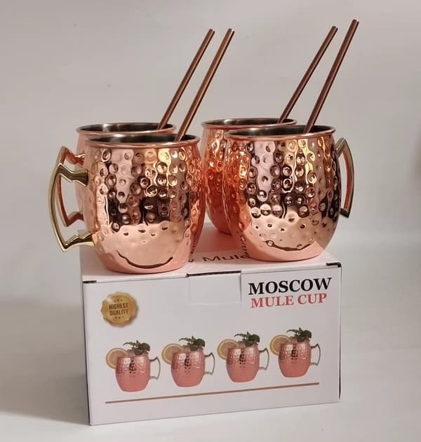 4 st Moscow Mule Muggar, Kopparplätering