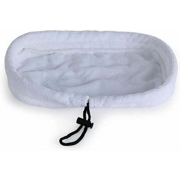 Sett med 5 universelle vaskbare mikrofiber erstatningsputer for dampmopper, 27 x 16 cm (hvit)