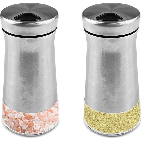 Maustepurkit – 2 kpl 120 ml pyöreää lasia pyörivillä kansilla keittiöön ja ulkogrillaukseen
