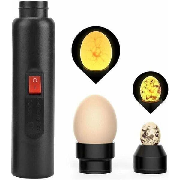 Egg Candler, Egg Incubator Tester, XU, LED Light for Checking Egg Incubation, Portable Duck Egg Incubator, Battery Powered