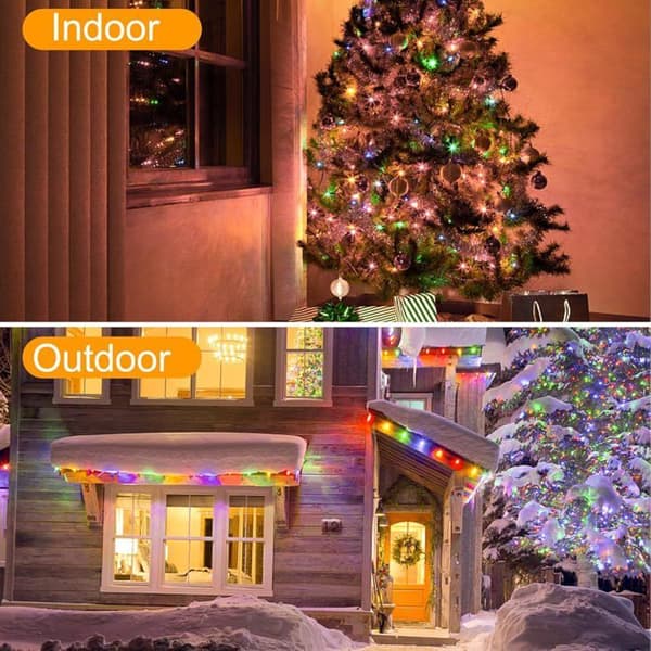 50m LED Julelys, Vanntett, 8 Moduser - Innendørs/Utendørs Dekor til Store Hager, Julefester - SANYU