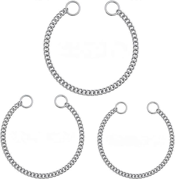 Wekity 3-pack tung kedja hundträningshalsband