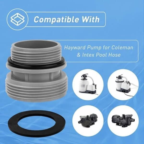 Poolslangeadapter - ULISEM - 4 Stykker - 40mm til 1 1/2 Tomme - Fremragende Forsegling - Nem Installation