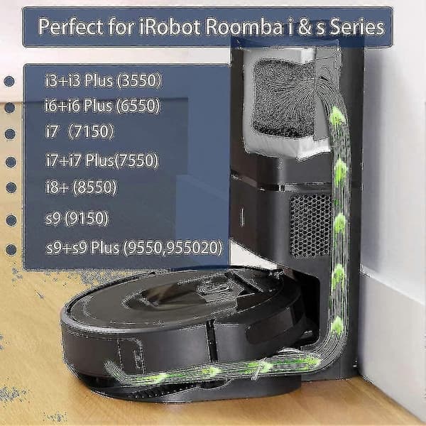 12 pakker støvsugerposer til iRobot Roomba I & S serie I7 I7+/plus