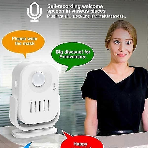Dörrsensor Chime Butik Dörringångsklocka Butik Entrédörr Välkomstklocka Trådlös Rörelsesensor Larm Butik