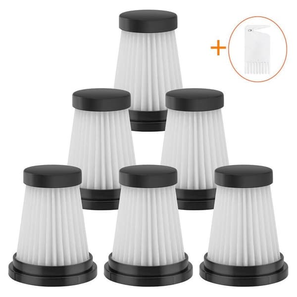 Förpackning med 6 HEPA-filter