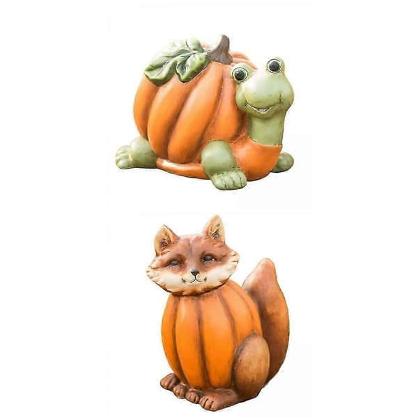 2026 2x Utendørs Halloween Utskjæring Gresskar Dyrefigur