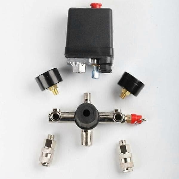 Trykkregulator med trykkmonitor for kompressor Trykkmonitor med 2 displayer -Sy