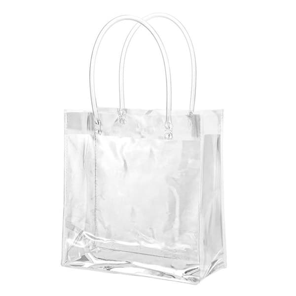 transparent tygväska, PVC-väska, liten transparent väska, presentpåse