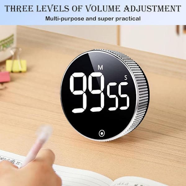 Digital timer med magnet og LED-skjerm - Kjøkkentimer / Eggetimer