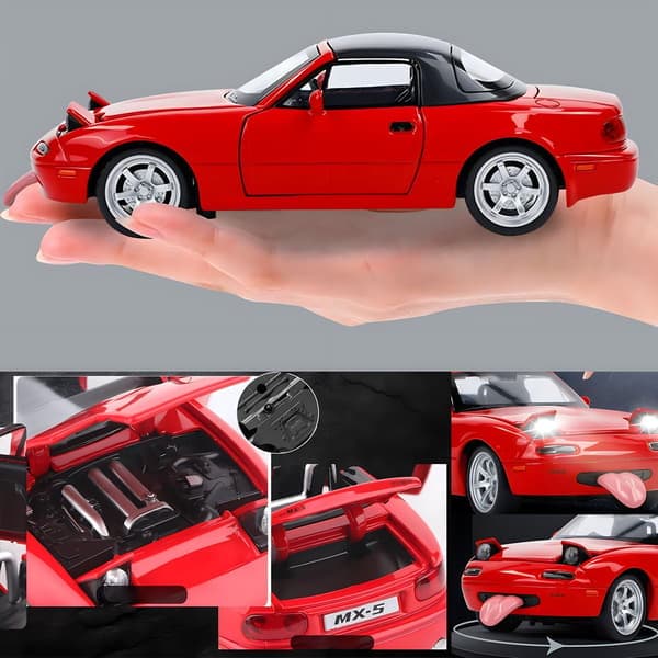 Mazda Miata MX5 Legetøjsbil 1/32 Trykstøbte Modelbiler, Billegetøj til Børn 4-7 År Miata Gave til Drenge 3-5 År, (FQ)