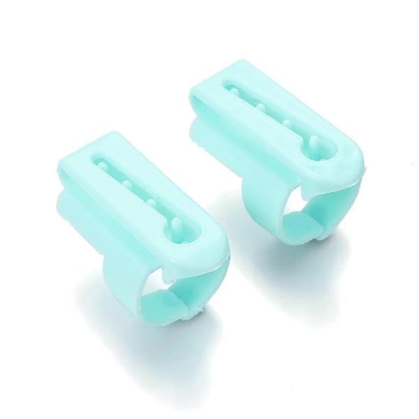 4 stk. garnføring fingerholder strikkethimble verktøy plast garnføring separerte garn