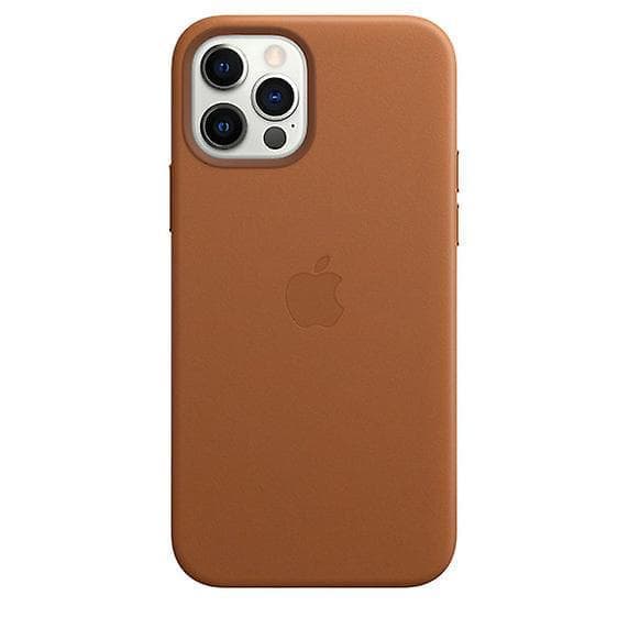 Lædertelefoncover til iPhone 12/12 Pro Lædercover med Magsafe Sadlebrun Saddle Brown