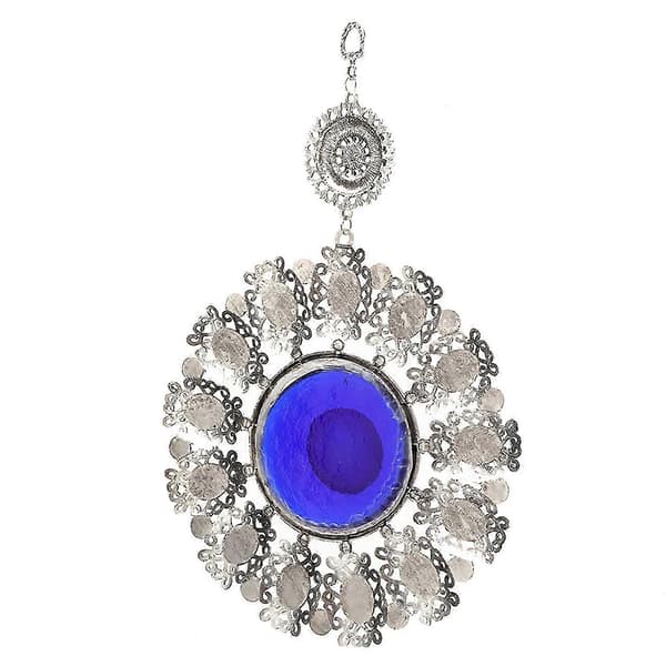 Turkisk Blå Glas Onda Ögat Väggbonad Amulett 21x17.5cm
