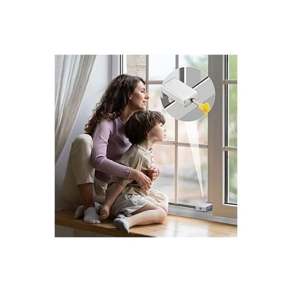 (66×35×20) Skyvevindusstopper, Skyvevinduslås med justerbar nøkkel, Skyvedørstopper, Vindusstopper