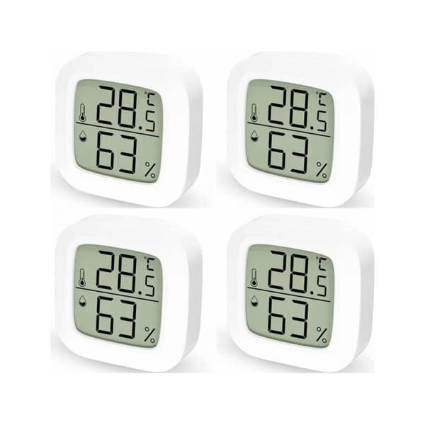 4 STK Innendørstermometer, Digitalt Termometer Hygrometer for Hjemmet, Digitalt Termometer for Soverom