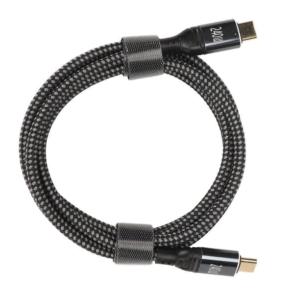 USB C til USB C-kabel PD240W USB2.0 Type C-grensesnitt 480 Mbps USB C hann til C hann dobbeltsidig datakabel 150 cm