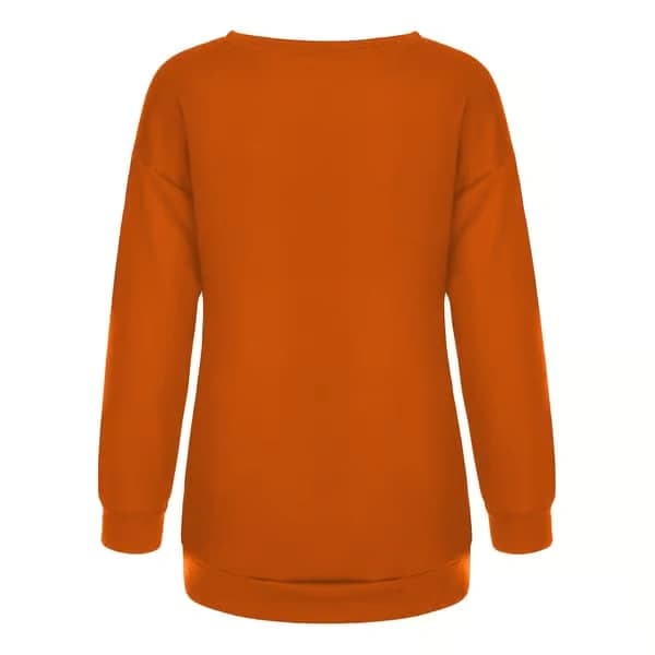 Julesweater til kvinder, varm julesweater, orange