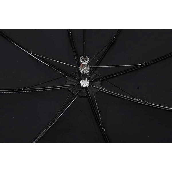 Sammenfoldelig UV Parasol Sne/Regn/Sol Paraply Broderi Bryllupsparaply Sort Black