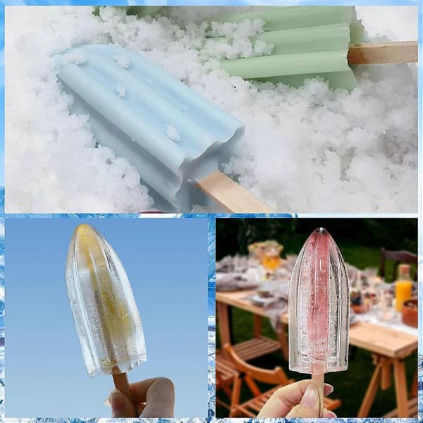 6-huls DIY Håndlavede Ispindeforme, Ispindeforme Silikone Isforme BPA-fri Ispindeform Genanvendelig Nem Frigivelse Isfremstiller