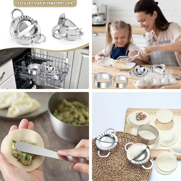 Ravioliform, Pelmeniform, Raviolimaskin, Dumplingform, Fylleskje, Rund Kutteform, for Wontons, Dumplings