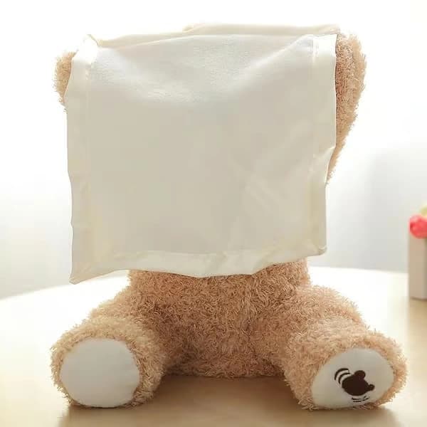 Peekaboo-nallekarhu - 30 cm - Puhuva ruskea