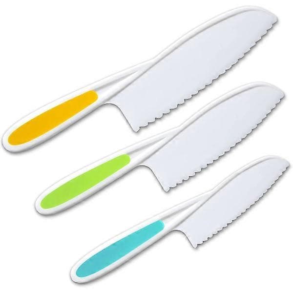 Barnesikre kniver for å kutte frukt, salat og brød - barn