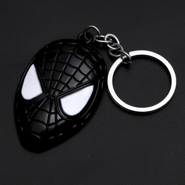 Sort Spiderman maske nøglering vedhæng gave Avengers Ke E E